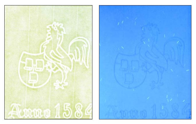certificado de autenticidad Hahnemühle con filigrana y fibras fluorescentes:FINE ART FOTO
